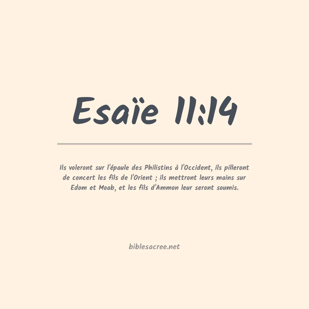 Esaïe - 11:14
