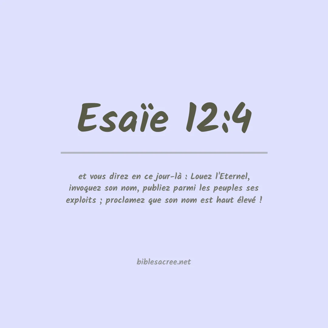 Esaïe - 12:4