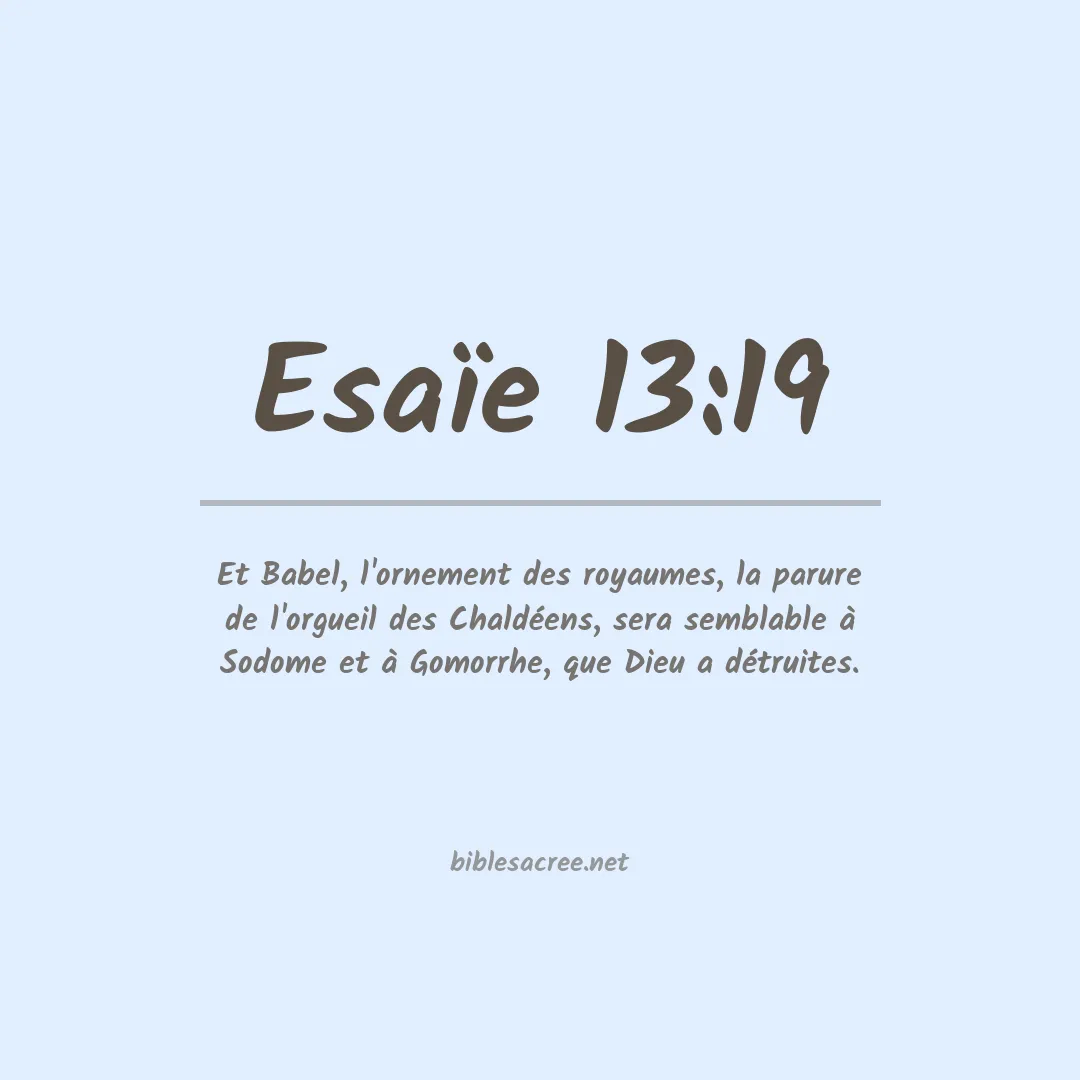 Esaïe - 13:19