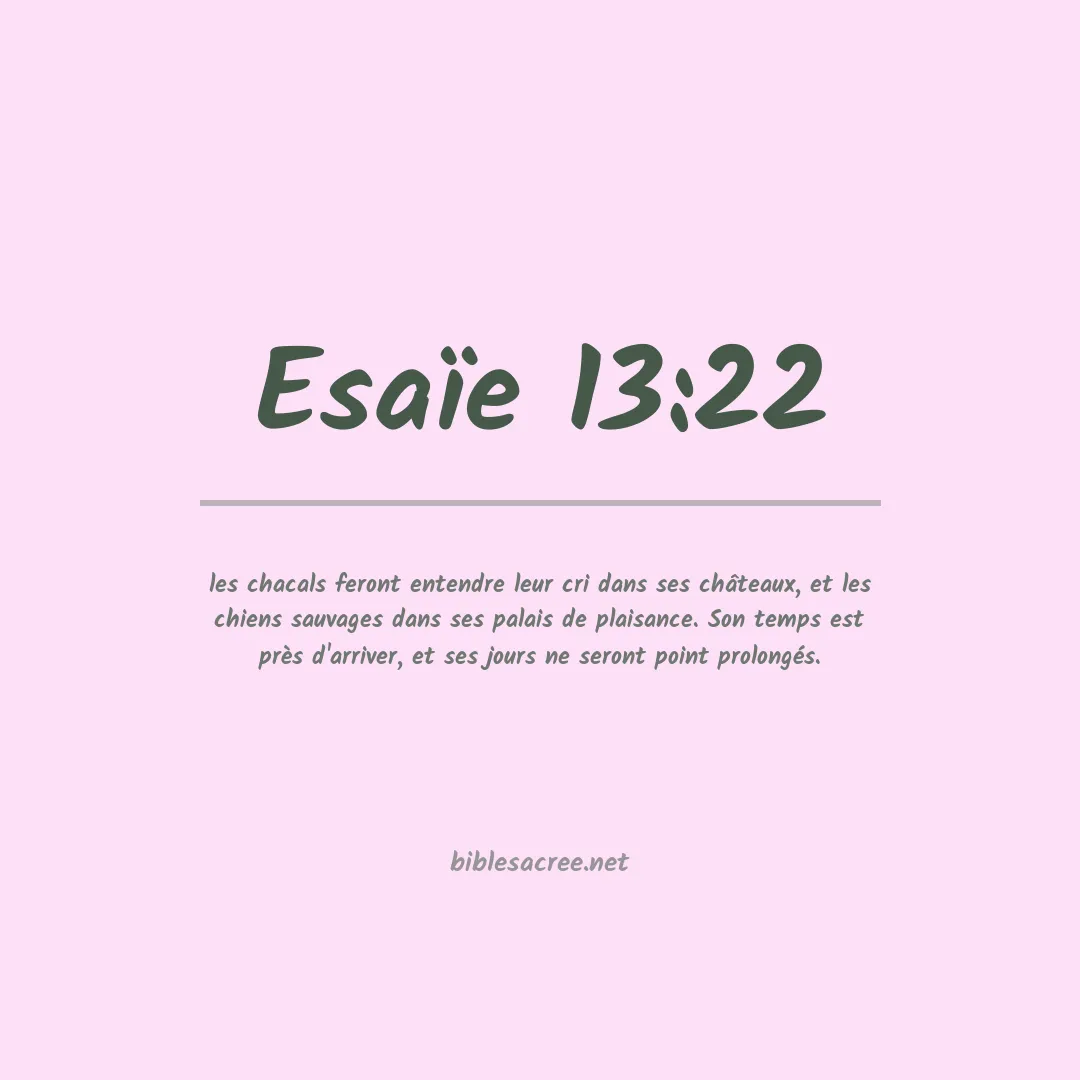 Esaïe - 13:22