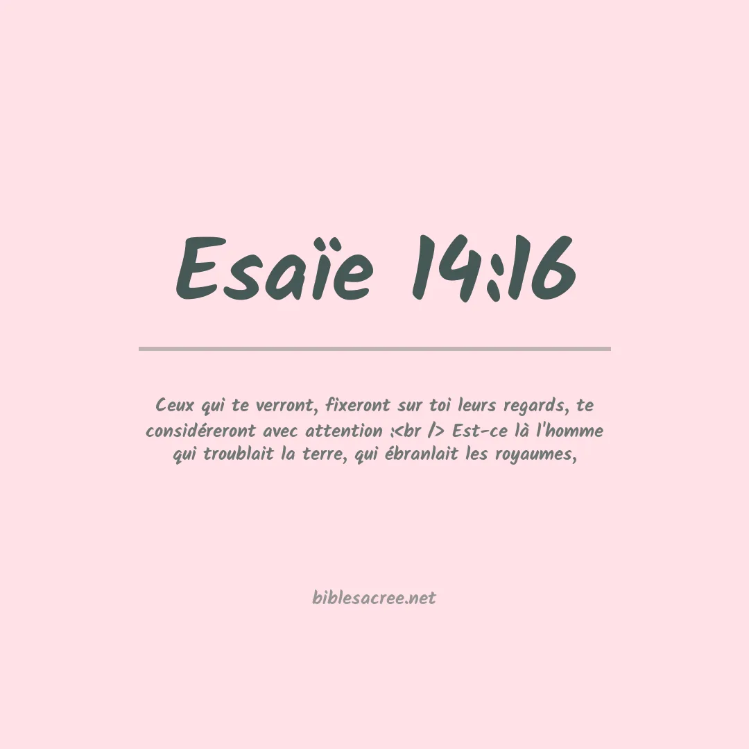Esaïe - 14:16
