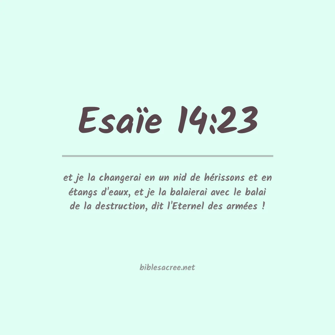Esaïe - 14:23