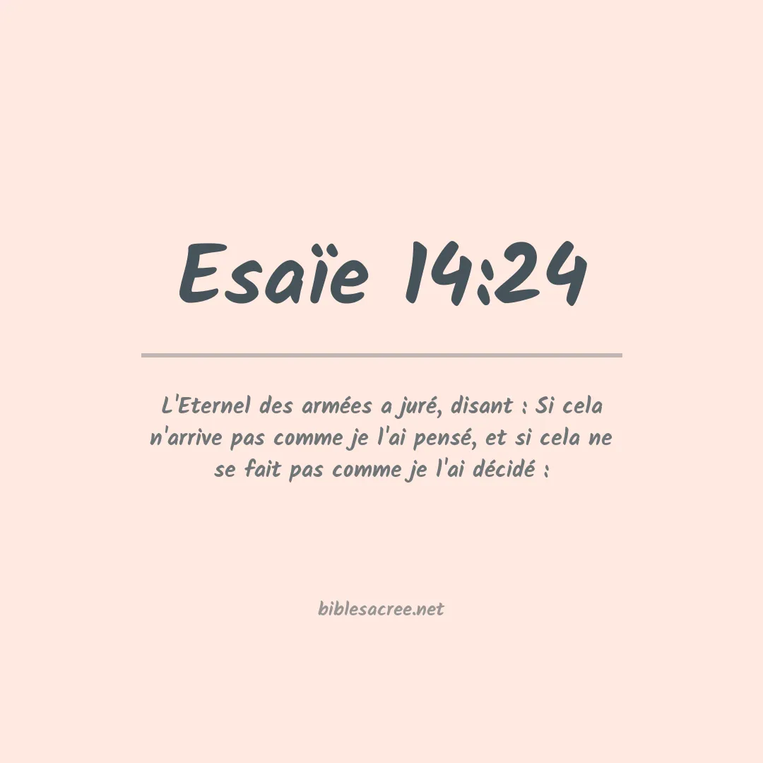 Esaïe - 14:24
