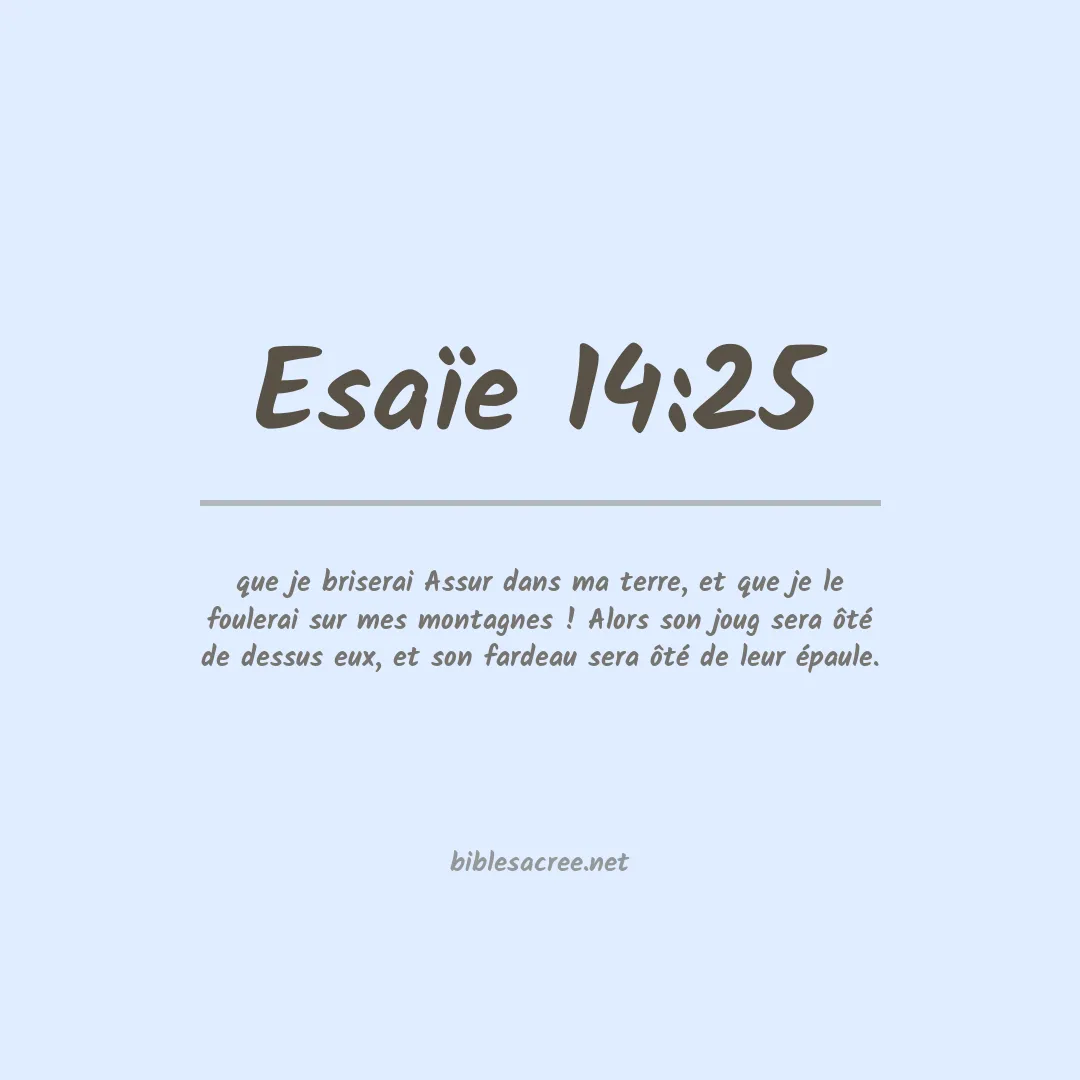 Esaïe - 14:25