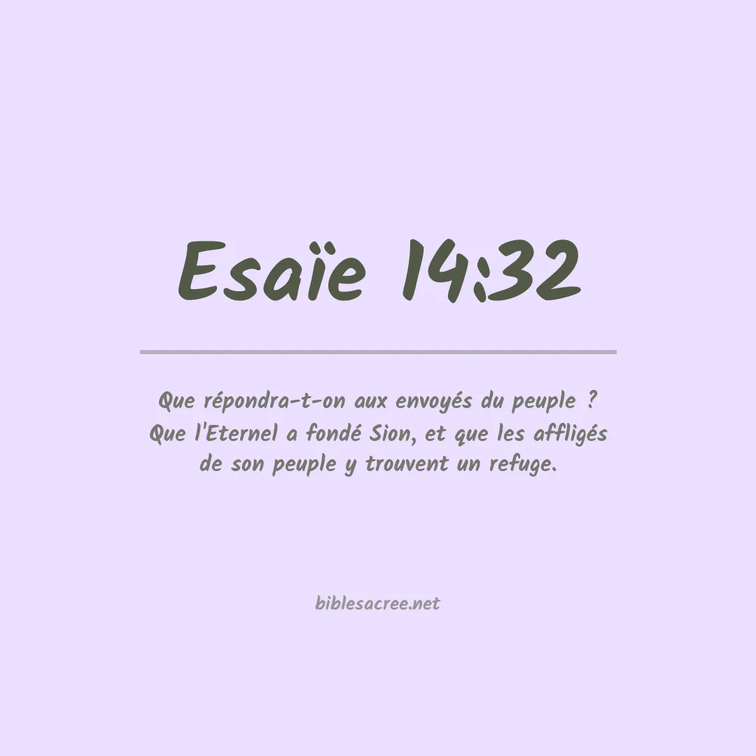 Esaïe - 14:32
