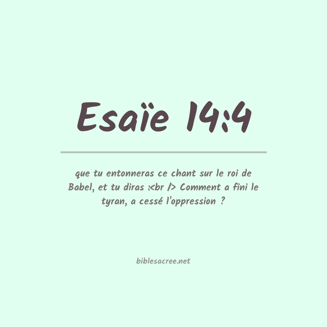 Esaïe - 14:4