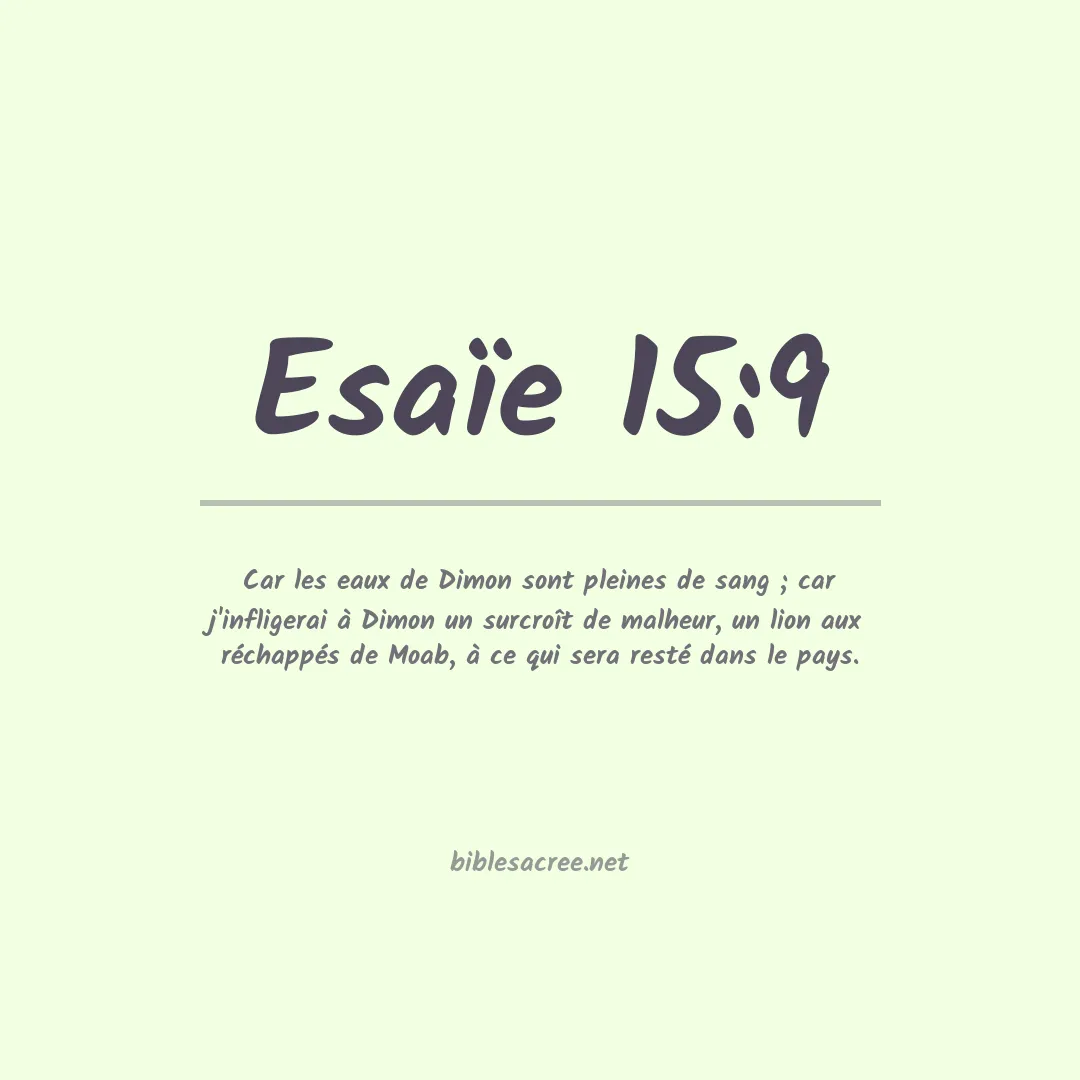 Esaïe - 15:9