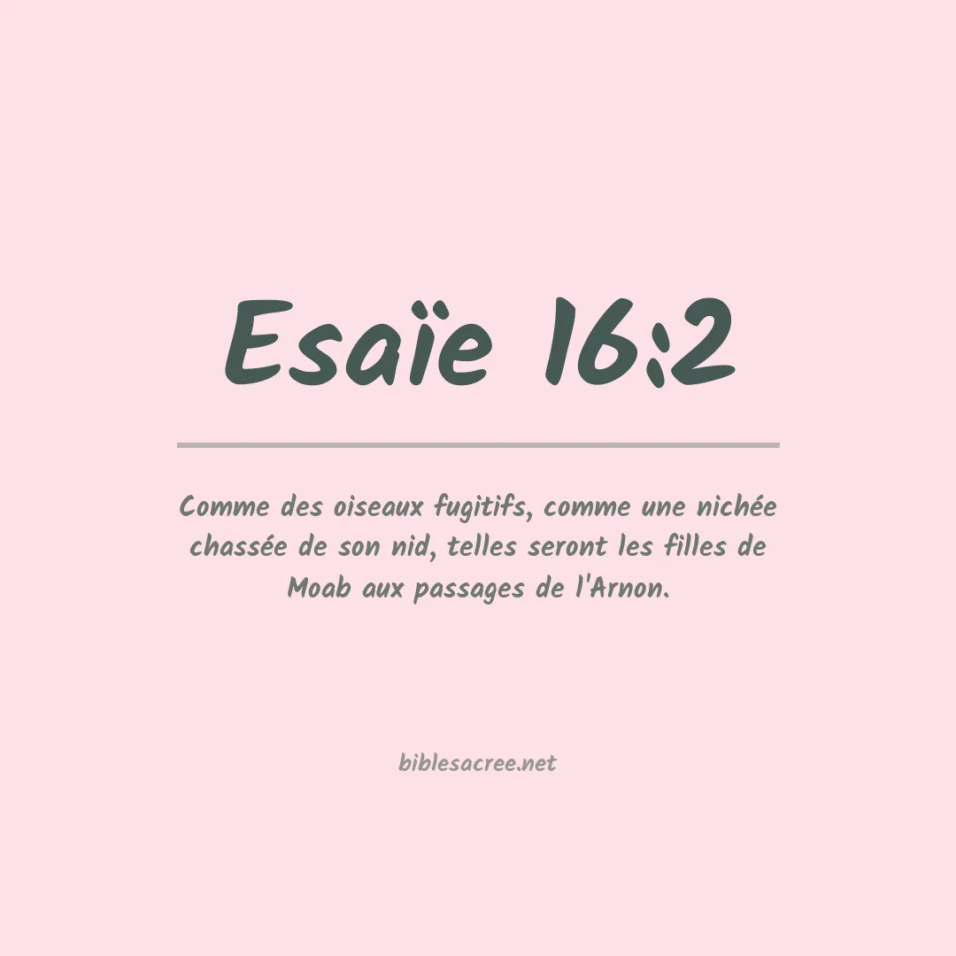 Esaïe - 16:2