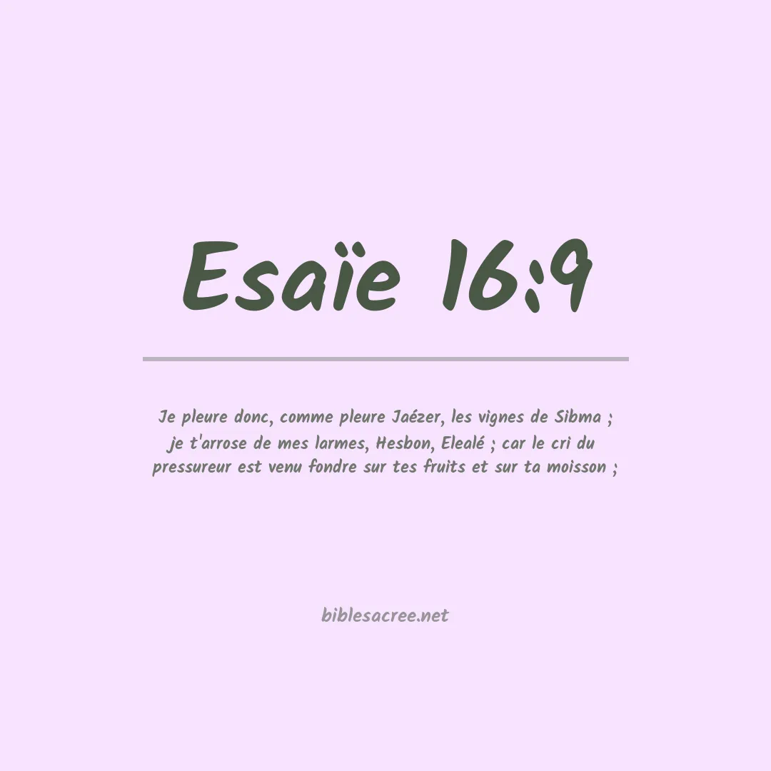 Esaïe - 16:9