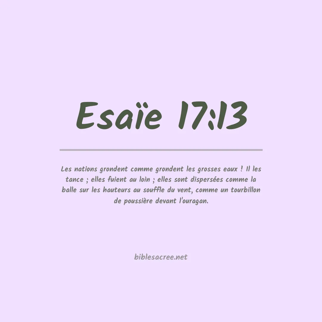 Esaïe - 17:13