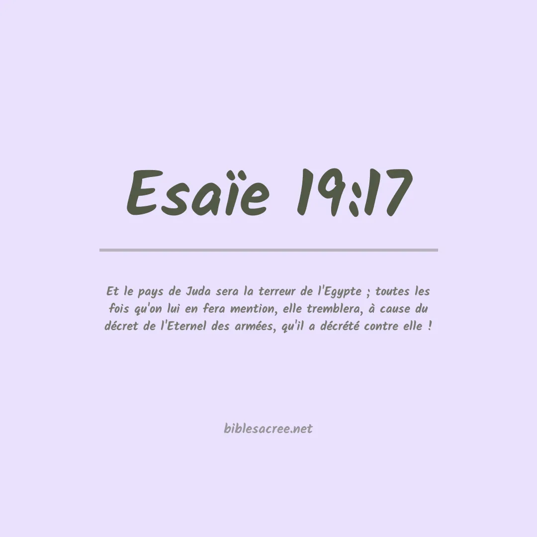 Esaïe - 19:17