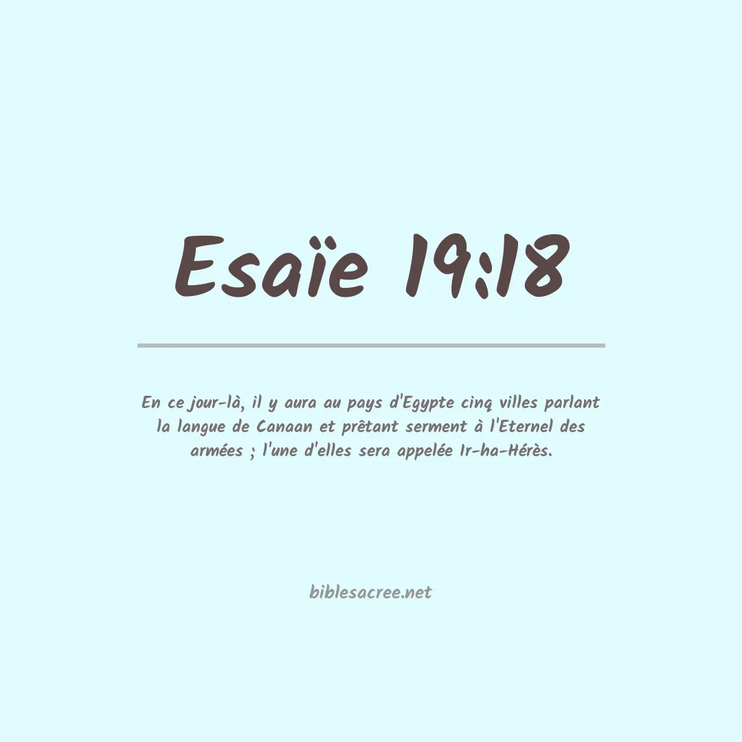 Esaïe - 19:18