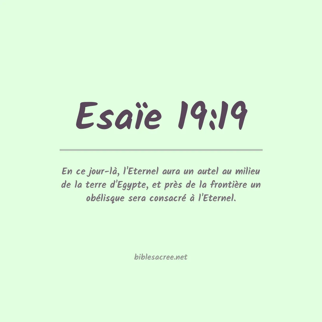 Esaïe - 19:19