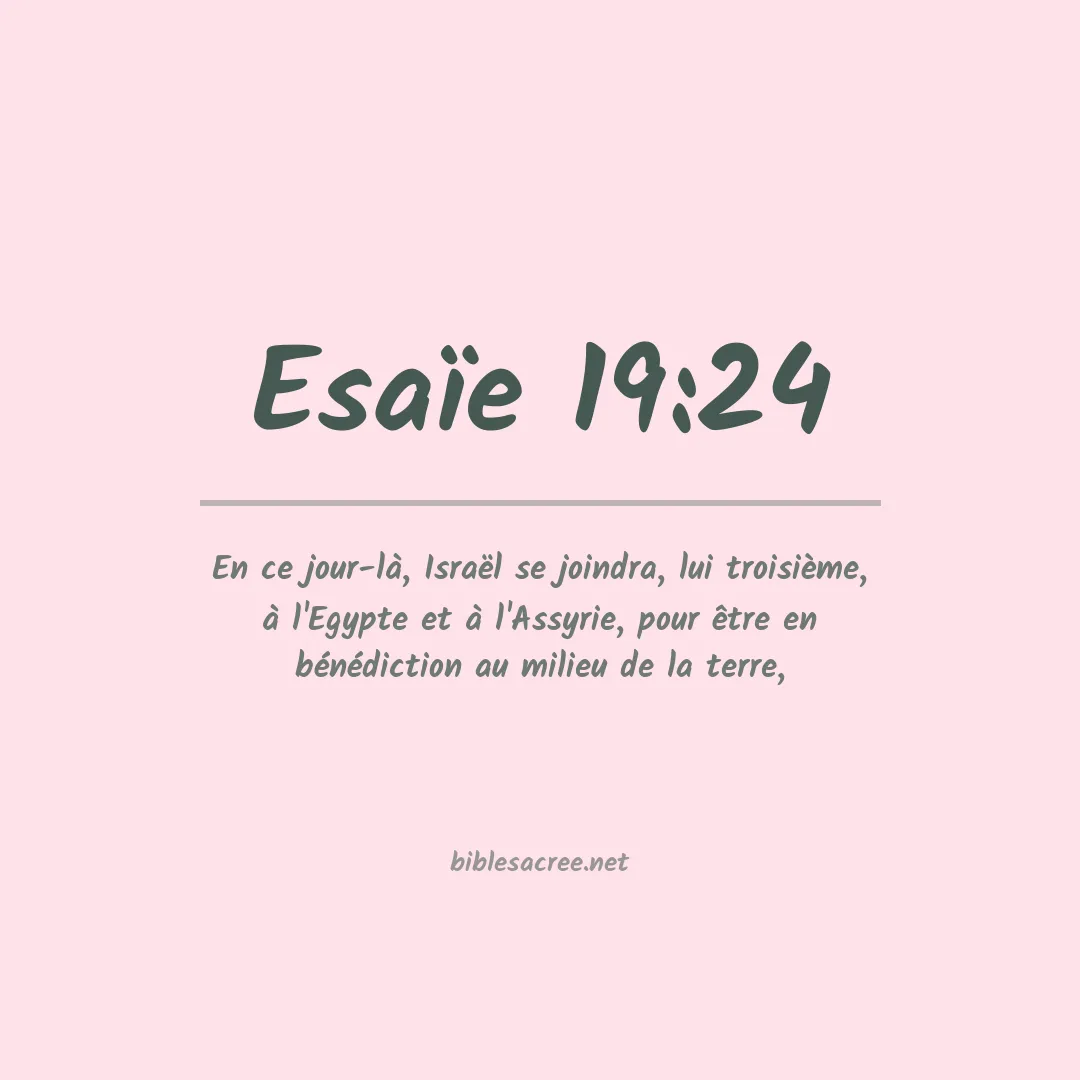 Esaïe - 19:24
