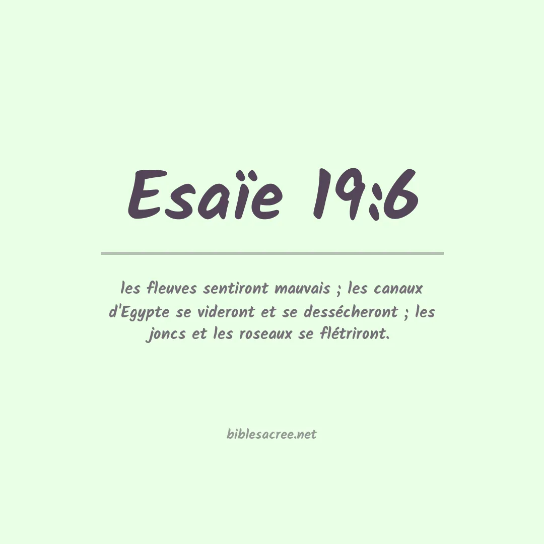 Esaïe - 19:6