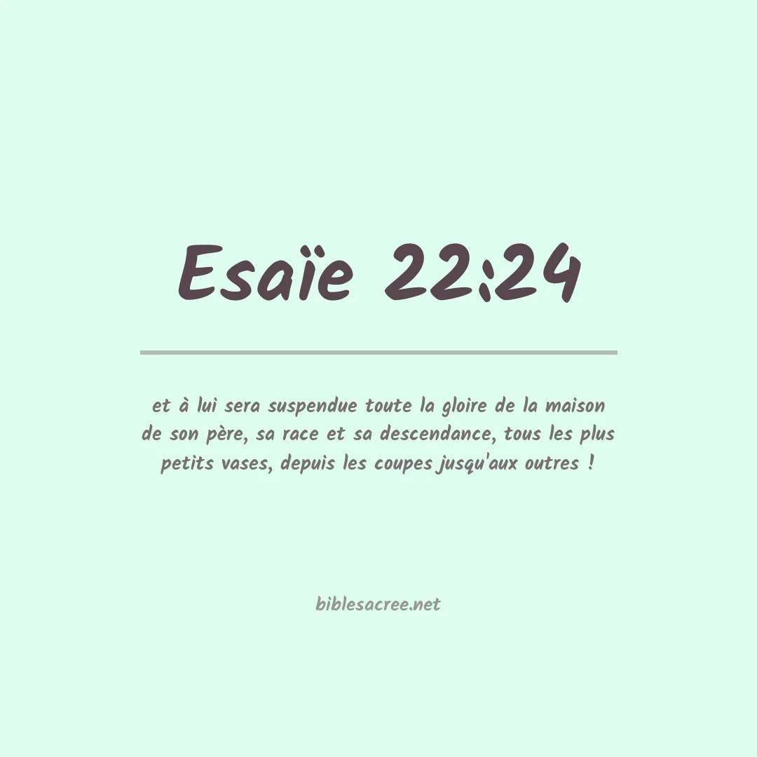 Esaïe - 22:24