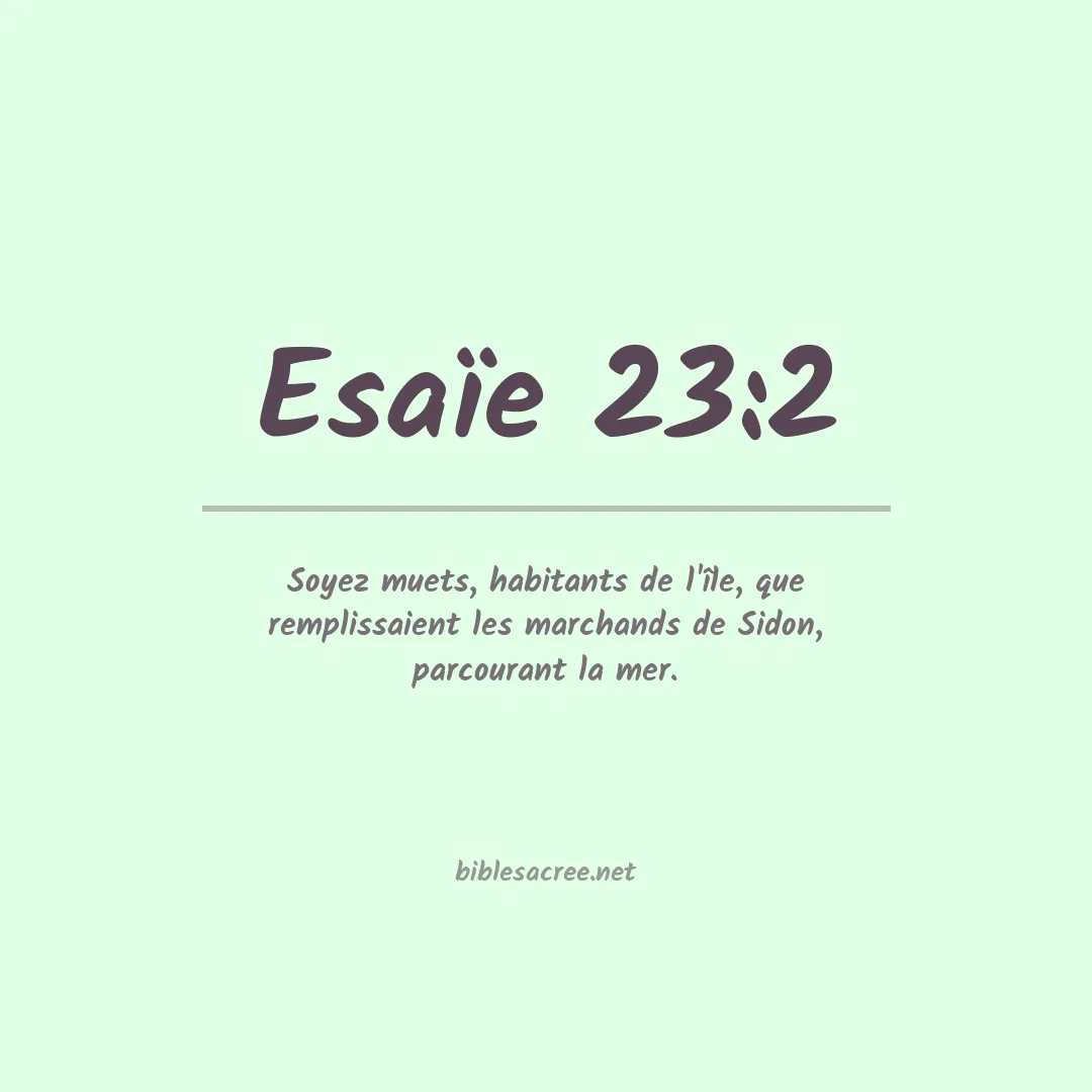 Esaïe - 23:2