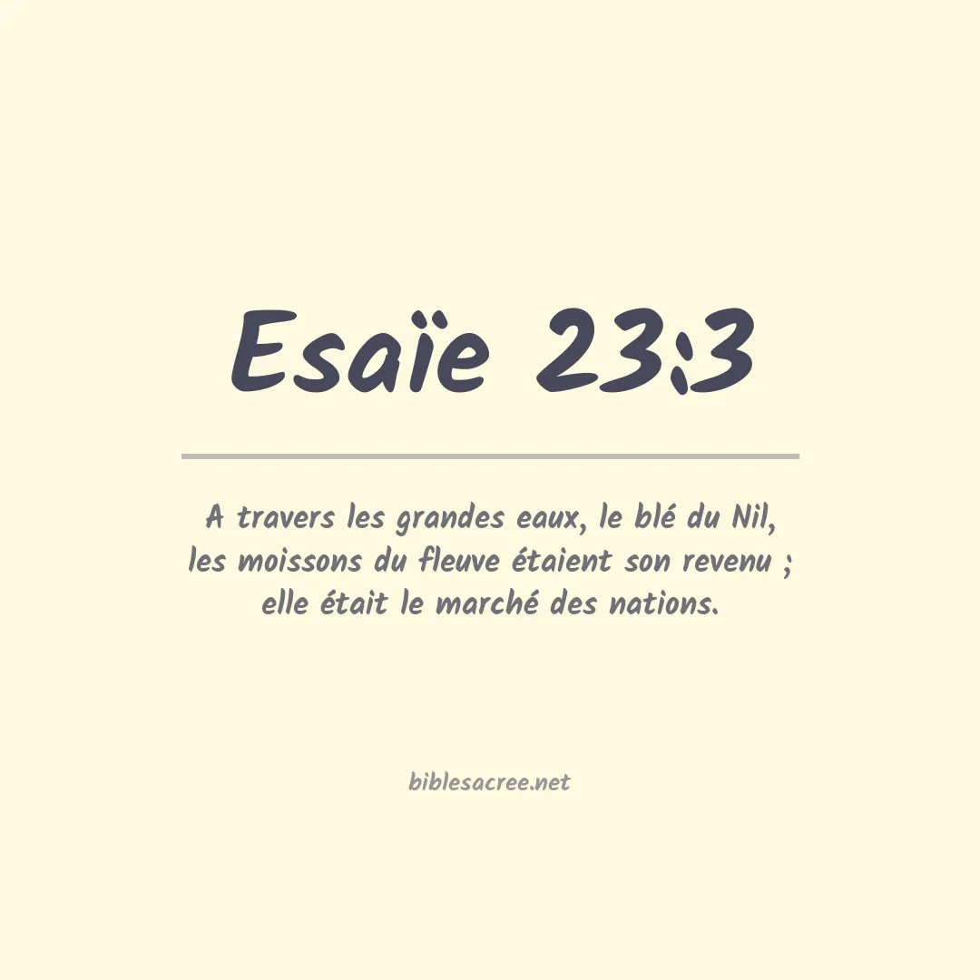 Esaïe - 23:3