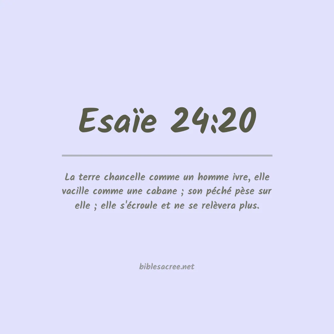 Esaïe - 24:20