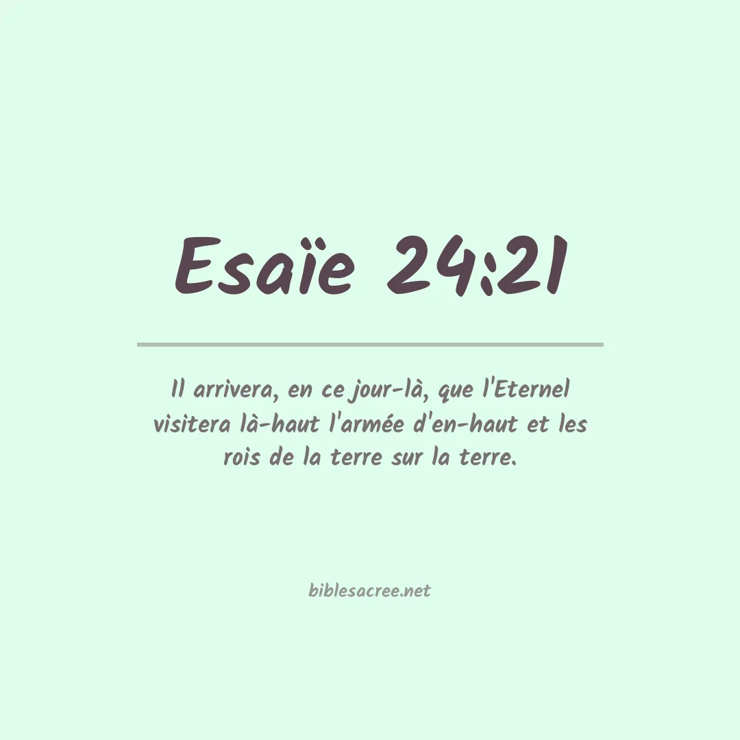 Esaïe - 24:21