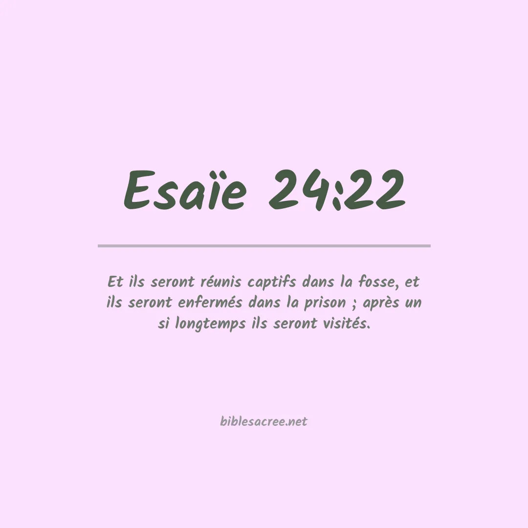 Esaïe - 24:22