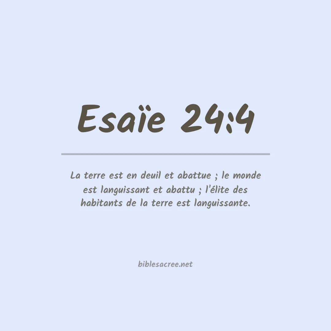 Esaïe - 24:4