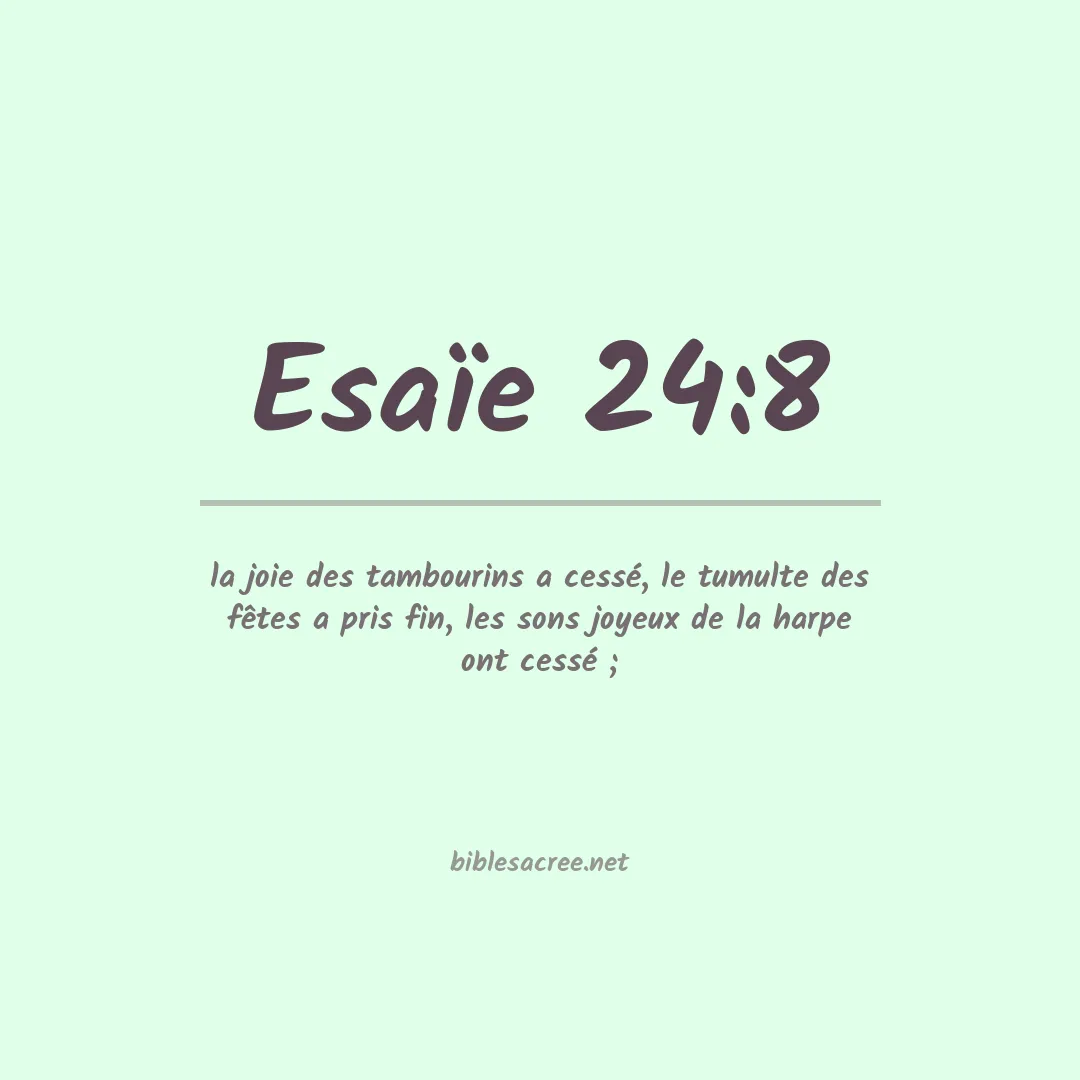 Esaïe - 24:8