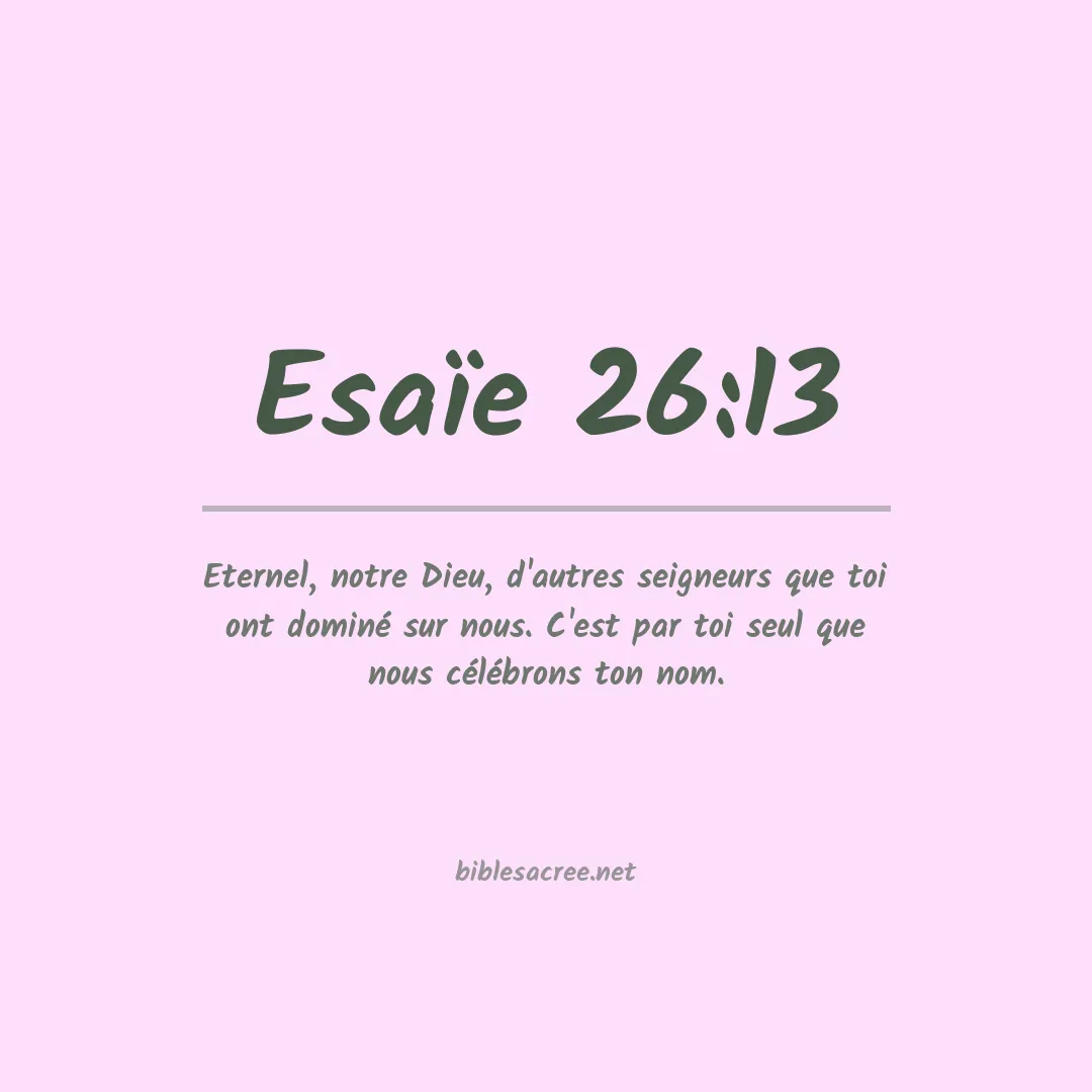 Esaïe - 26:13