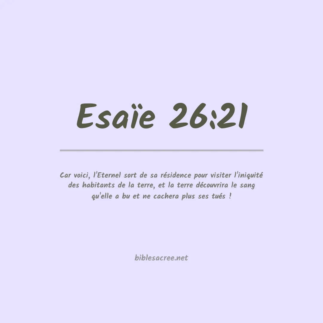Esaïe - 26:21