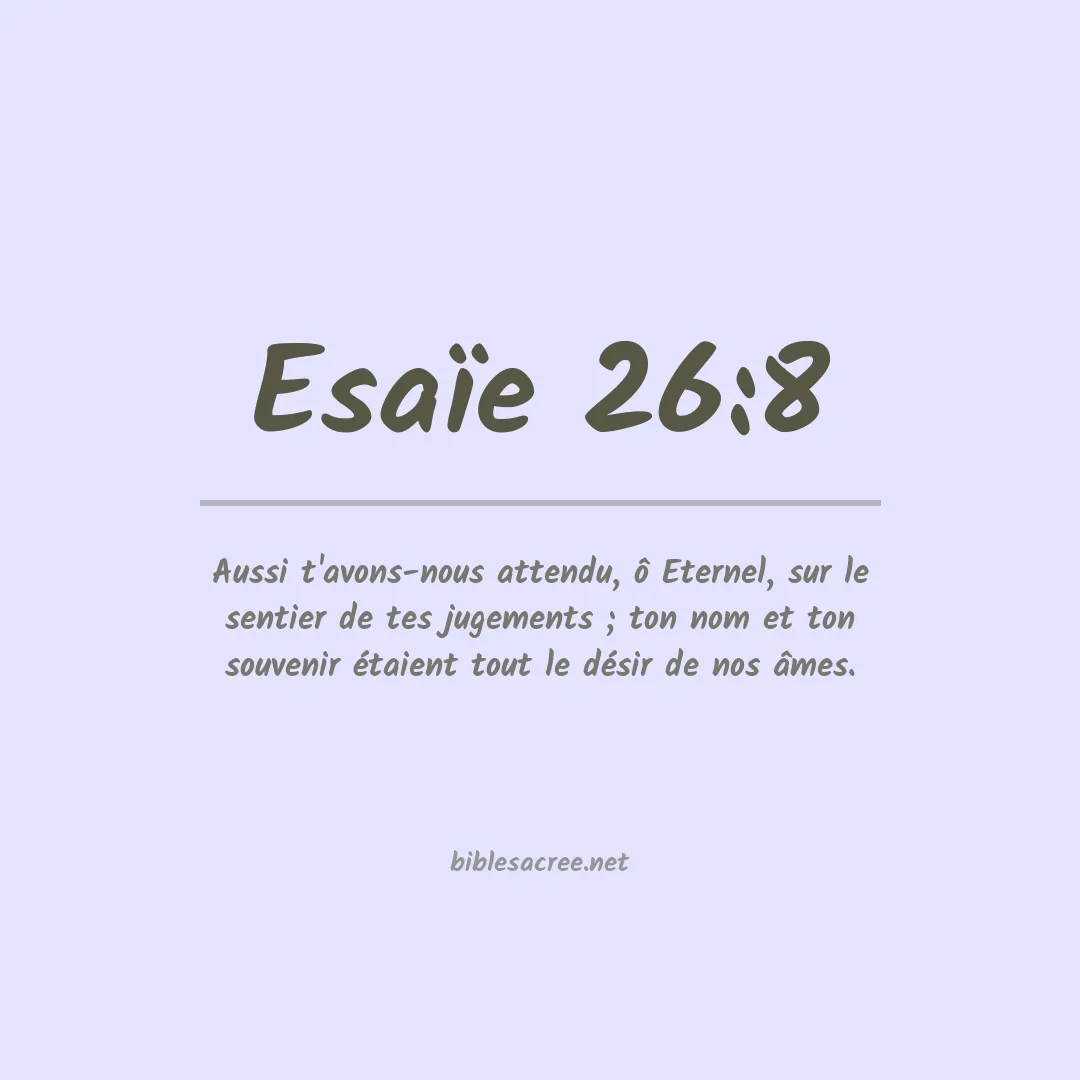 Esaïe - 26:8