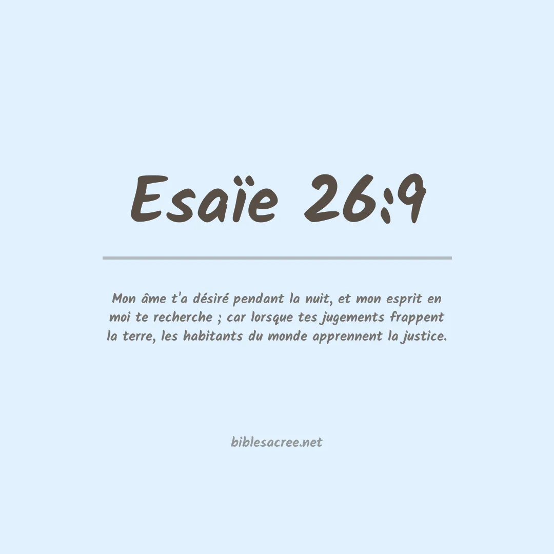 Esaïe - 26:9