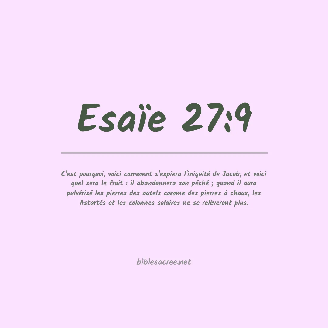 Esaïe - 27:9