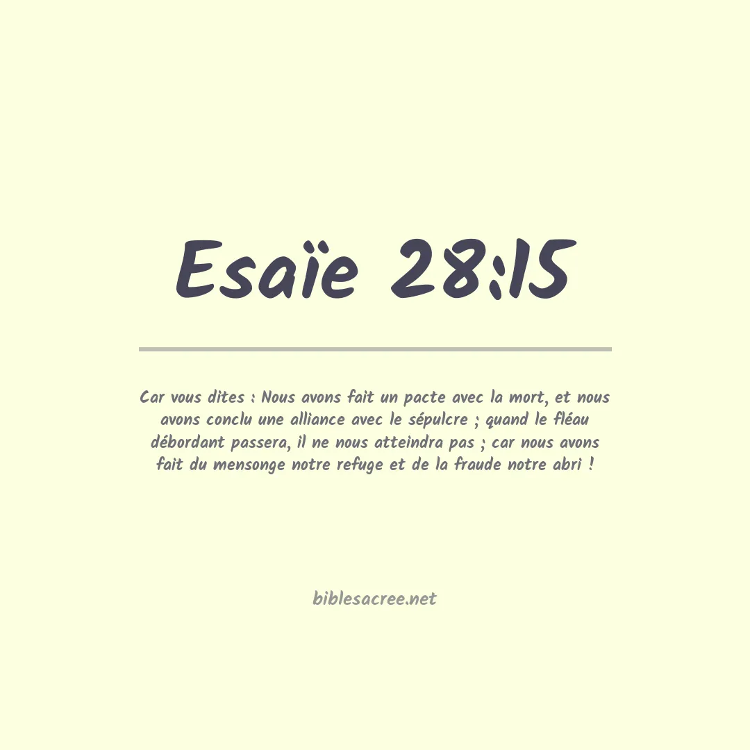 Esaïe - 28:15