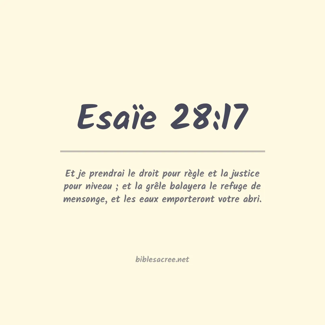 Esaïe - 28:17