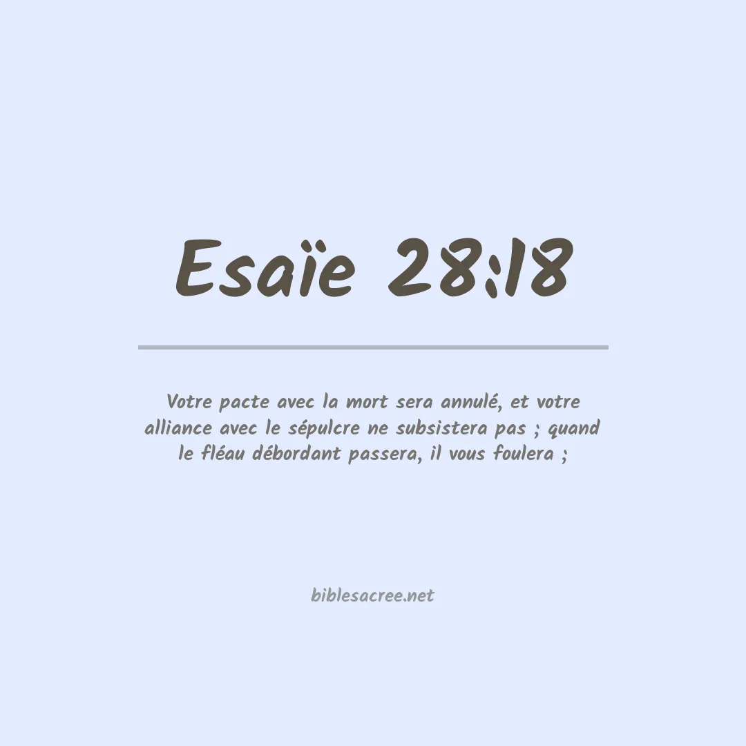 Esaïe - 28:18