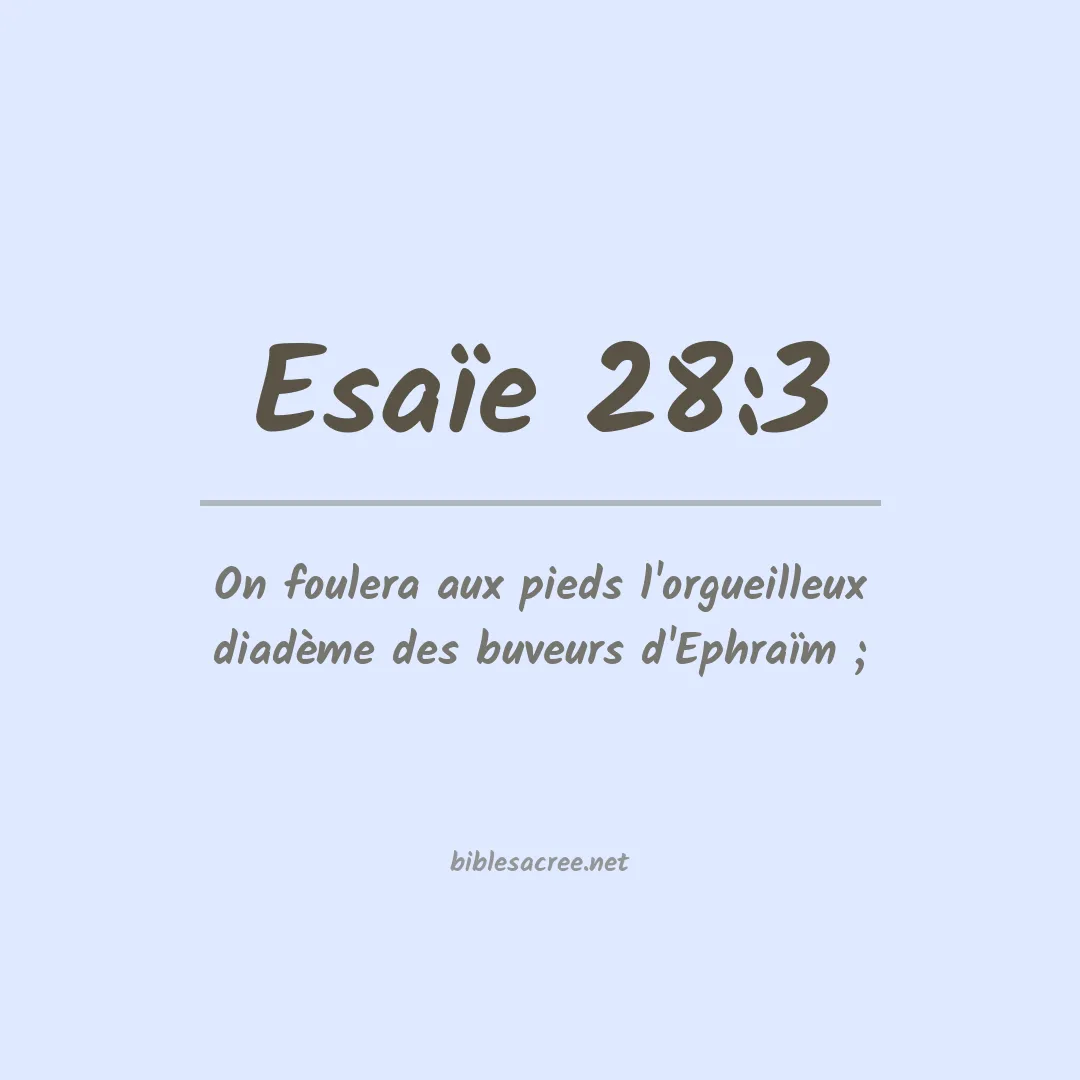 Esaïe - 28:3