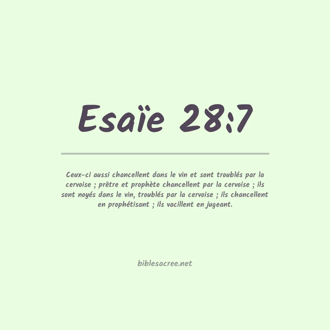 Esaïe - 28:7