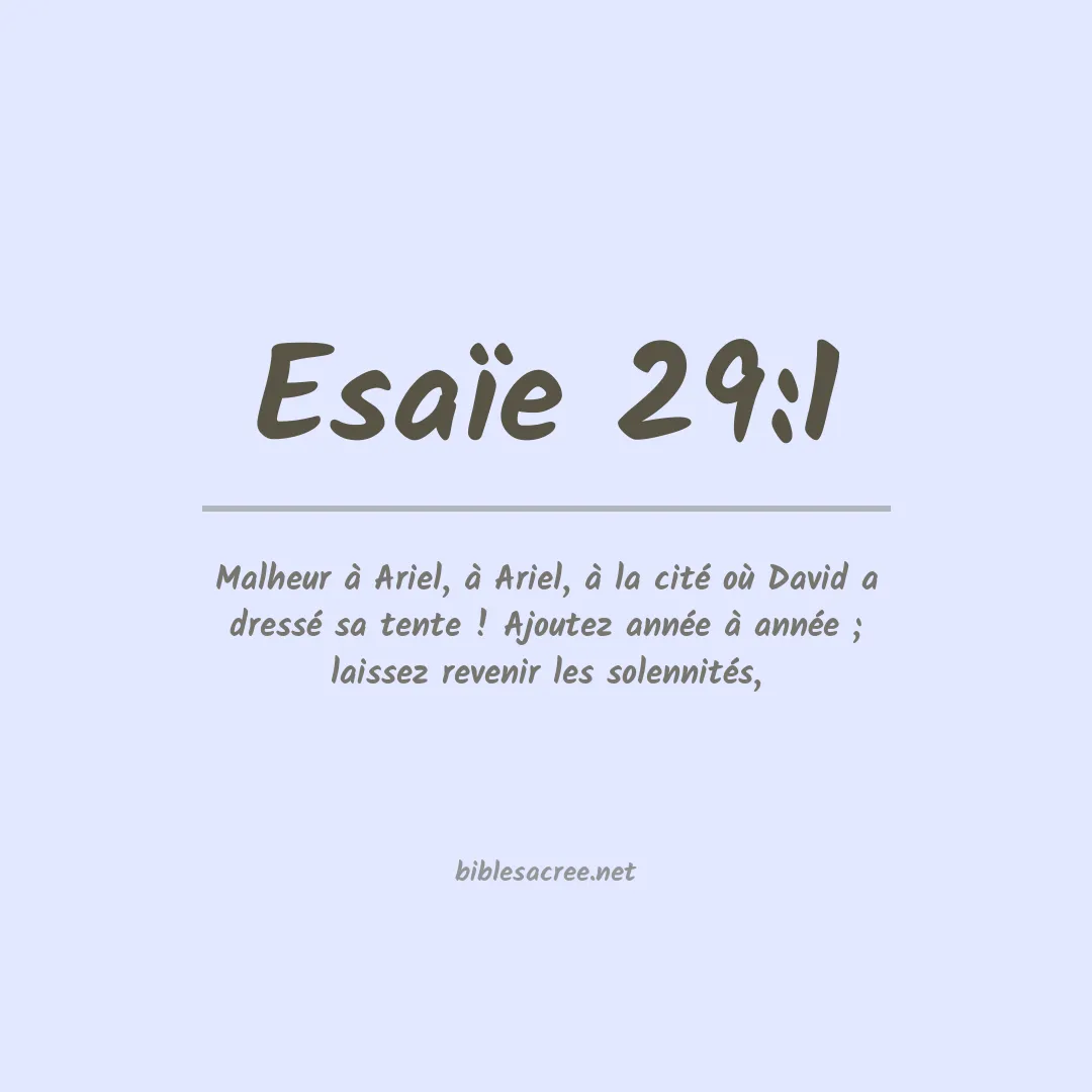 Esaïe - 29:1