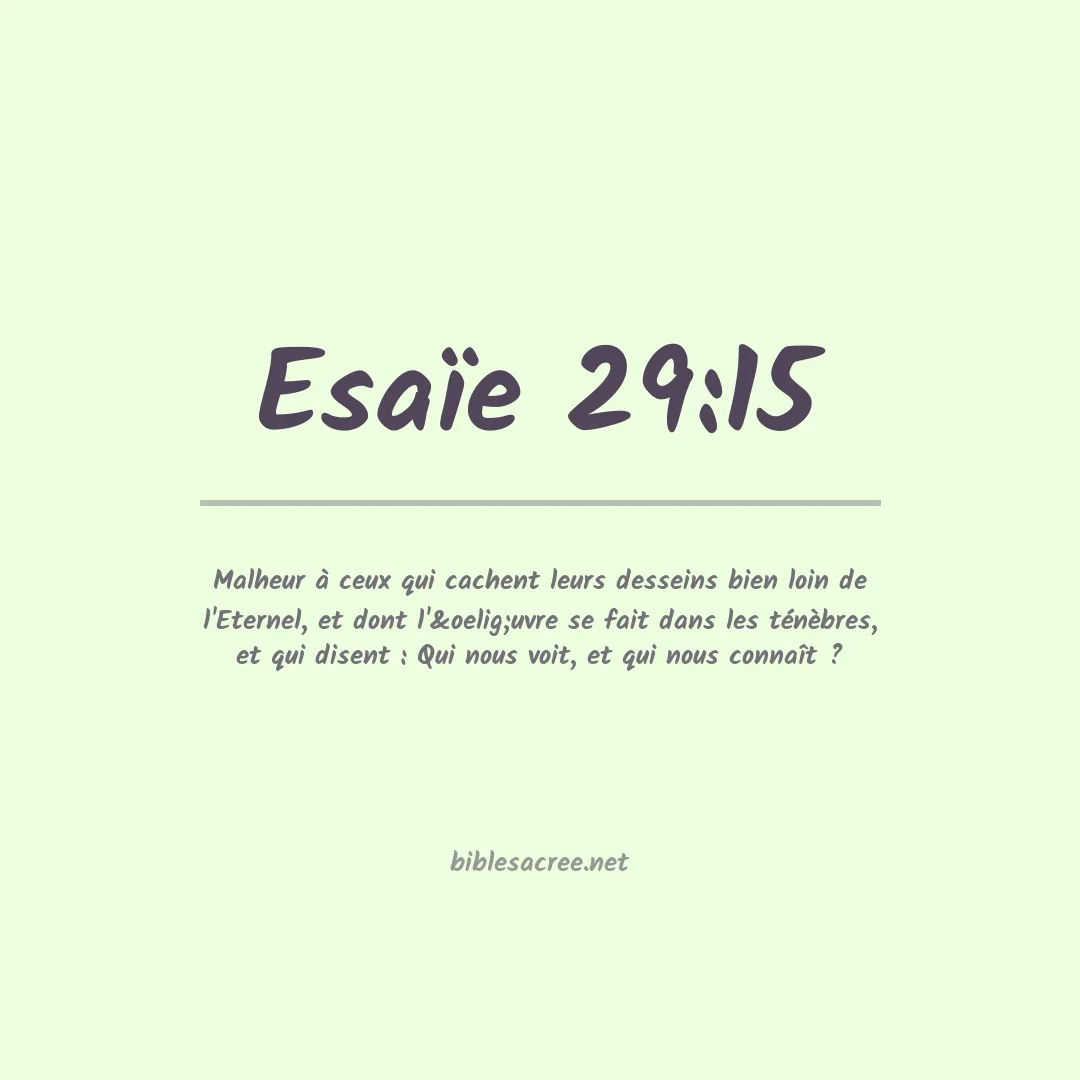 Esaïe - 29:15