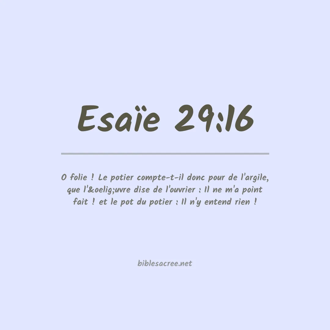 Esaïe - 29:16