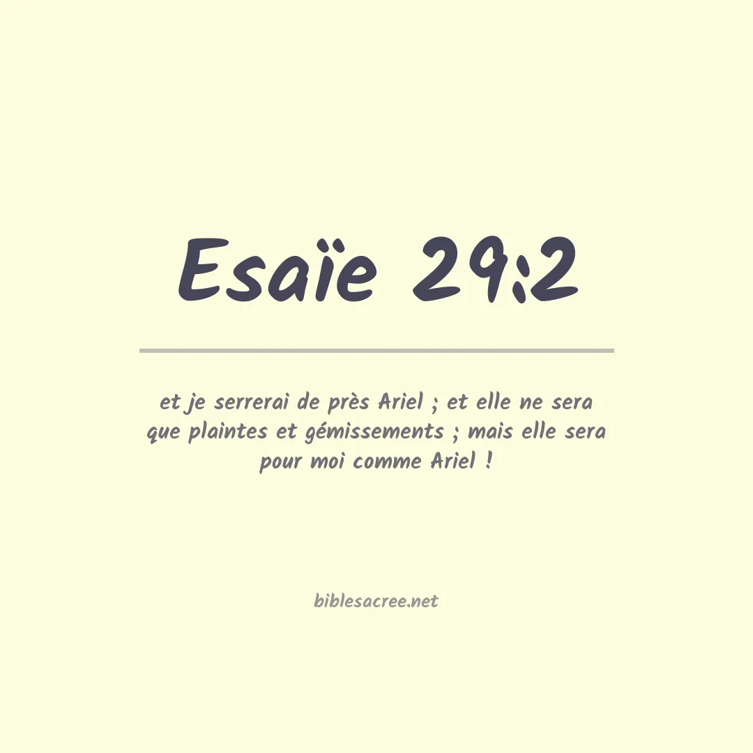 Esaïe - 29:2
