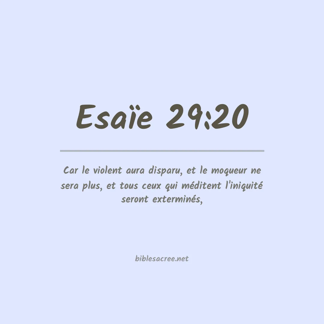 Esaïe - 29:20