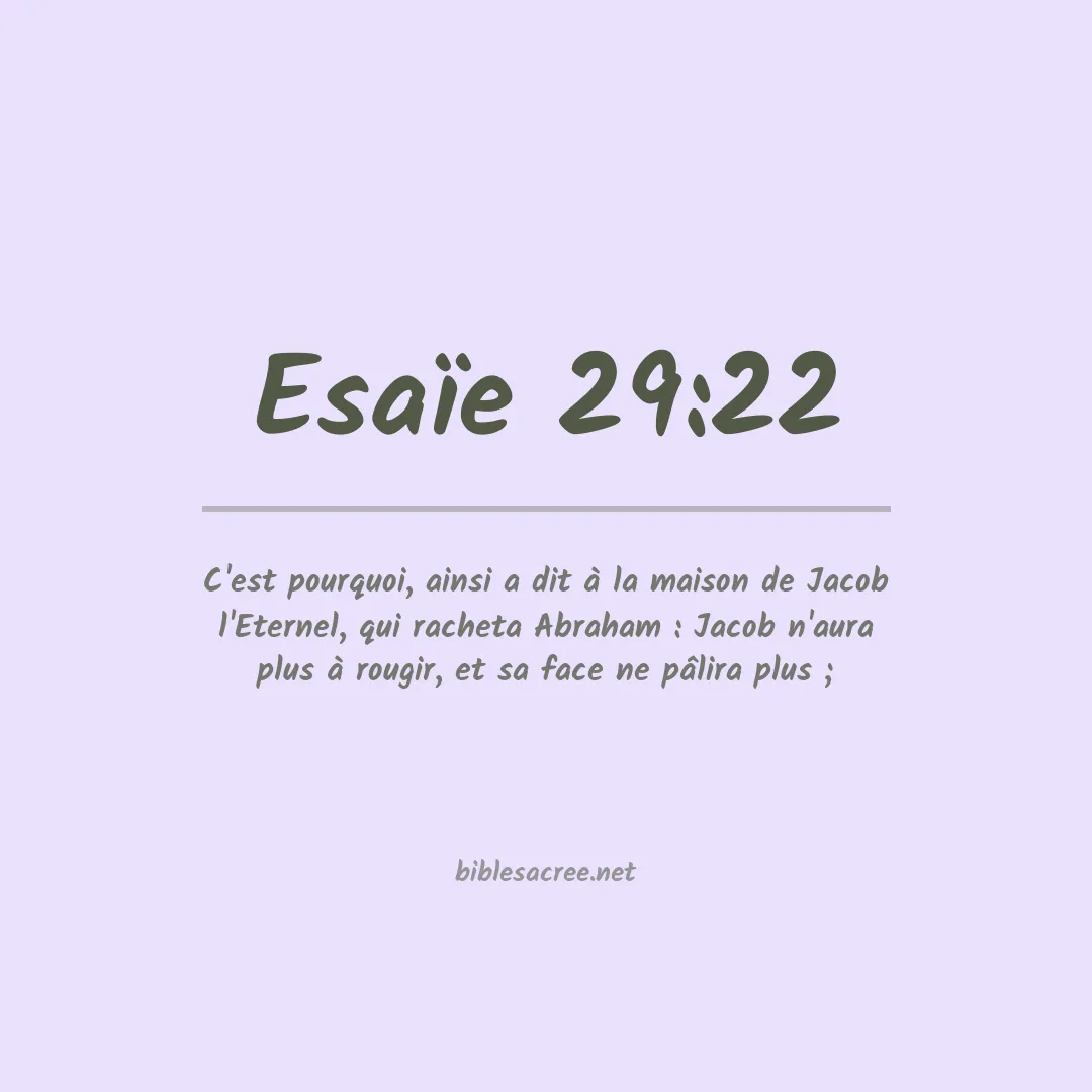 Esaïe - 29:22
