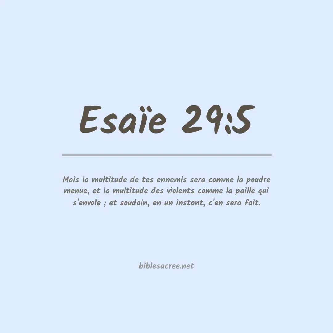 Esaïe - 29:5