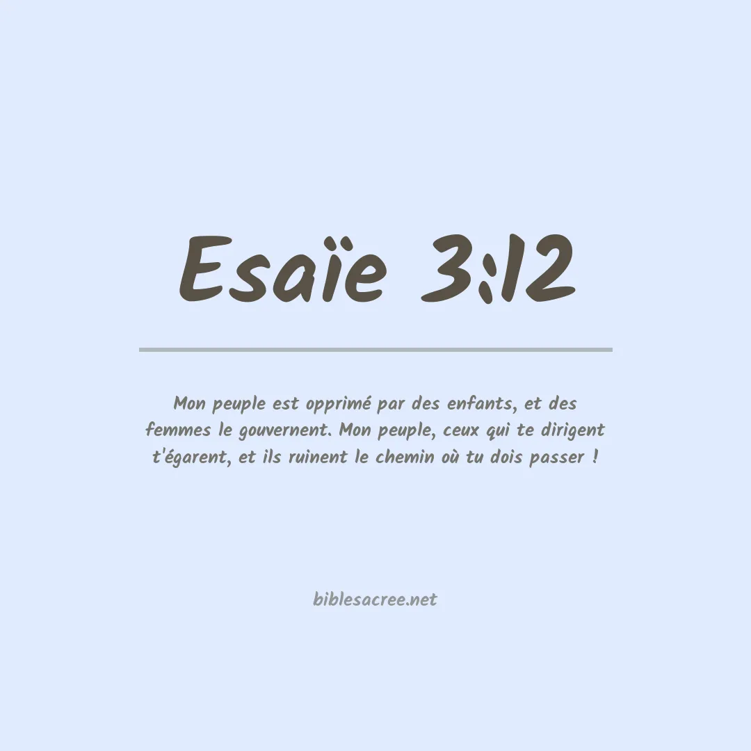 Esaïe - 3:12