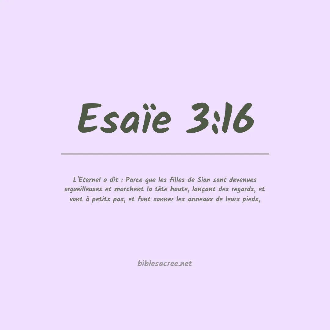 Esaïe - 3:16