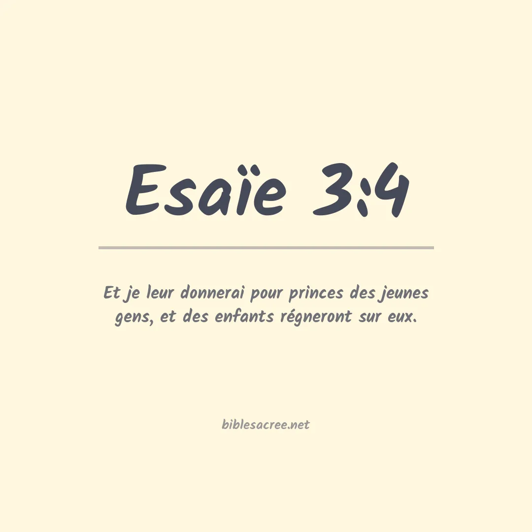 Esaïe - 3:4