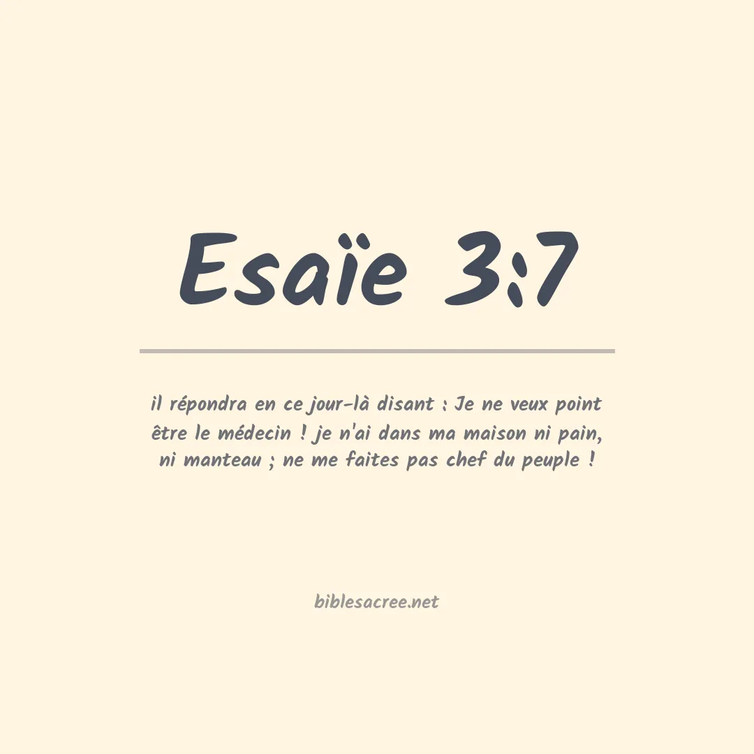 Esaïe - 3:7