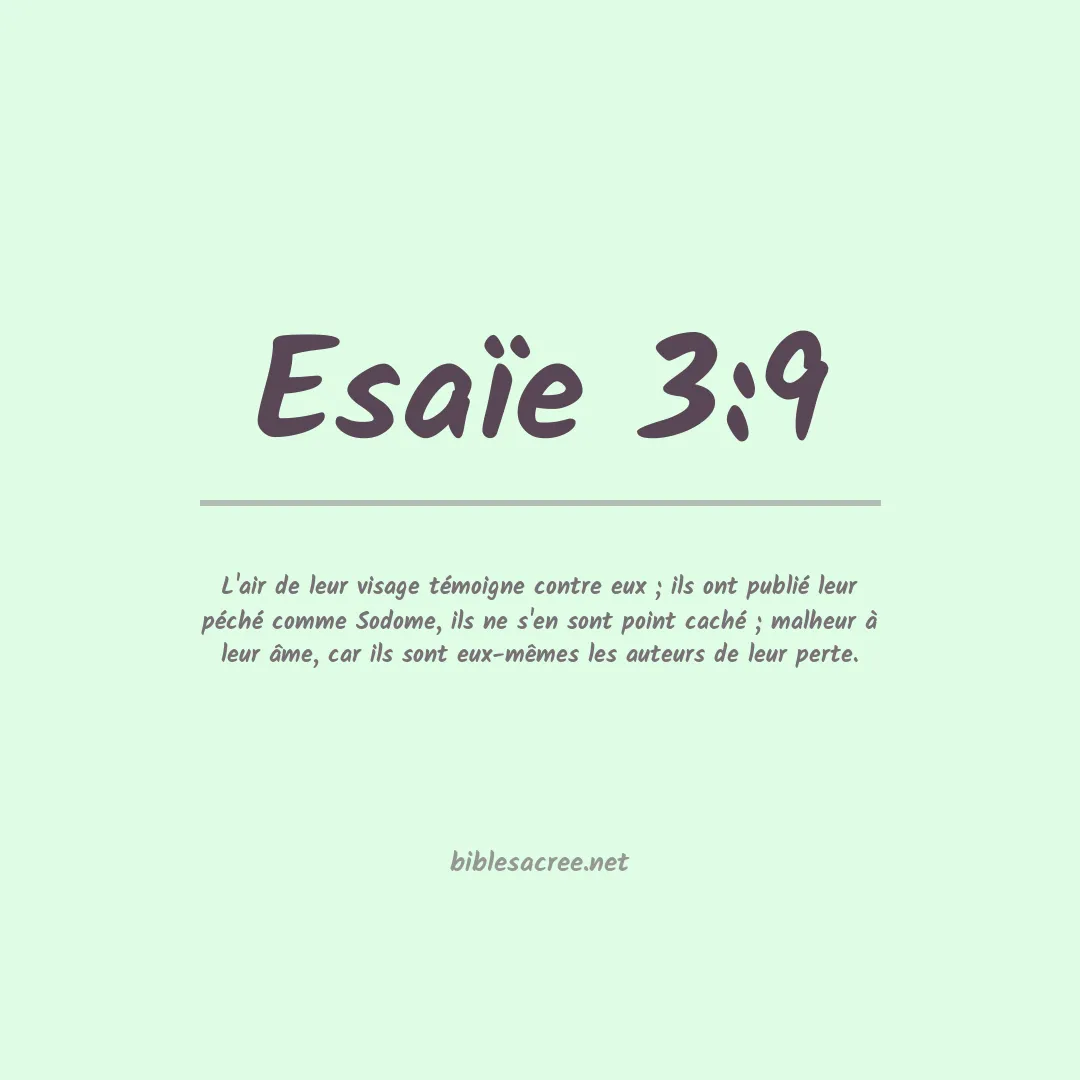Esaïe - 3:9