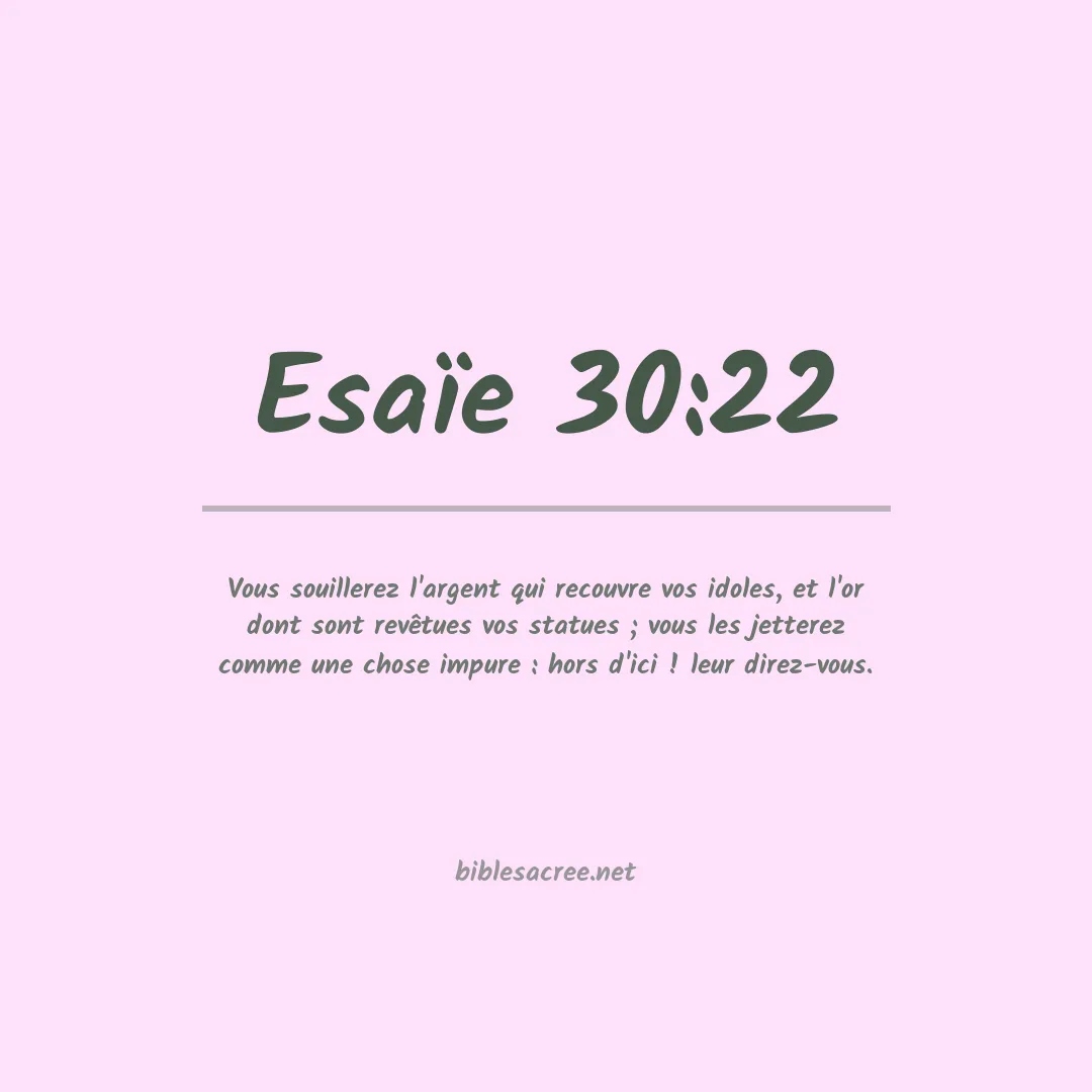 Esaïe - 30:22